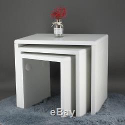 Nid Moderne De 3 Tables Basses, Table De Bout Latérale, Salon De Couleur Blanche