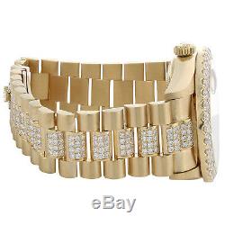 Or Jaune 18 Carats Mens Rolex Présidentielle Prong Diamant Day-date Montre 36mm 8 Ct