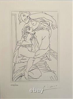 Pablo Picasso Print, Lysitrata, 1934 Original Signé À La Main & Coa