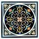 Pietra Dura Art Table Basse Top Black Marble Table Centrale Pour La Maison 20 Pouces