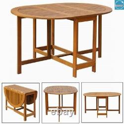 Pliage Drop Leaf Dining Table Wooden Restaurant Kitchen Outdoor Garden Table Royaume-uni
