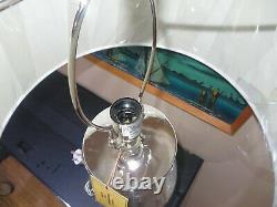 Ralph Lauren Cylindre En Verre De Payton Bronze Silver Lampe De Table Grand Dx24 Home Auth