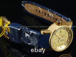 Rare Invicta 18215 Yakuza Automatic Matte Finish Gold-tone Ip Strap Watch Bleu