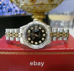 Rolex Oyster Perpetual Lady-datejust 26mm Montre En Acier D’or Et Diamants