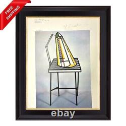 Roy Lichtenstein Imprimé, Lampe Sur La Table, 1977 Original Signé À La Main & Coa