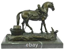 Statue Sculpture Cheval Faune Art Déco Style Art Nouveau Style Bronze Décor