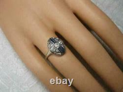 Style Art Déco Bague de Fiançailles et de Mariage en Diamant de Laboratoire de 2,00 Ct en Argent 925