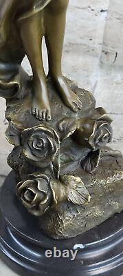 Style Art Déco de fée elfe libellule en bronze moulé à chaud décoratif de style Art Nouveau