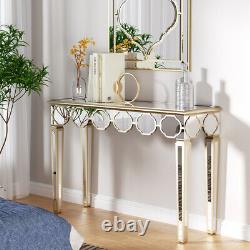 Superbe table de maquillage coiffeuse entrée miroir console table d'économie d'espace