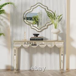 Superbe table de maquillage coiffeuse entrée miroir console table d'économie d'espace