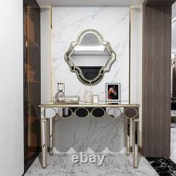 Superbe table de maquillage coiffeuse entrée miroir console table d'économie d'espace