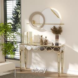 Superbe table de maquillage coiffeuse entrée miroir console table d'économie d'espace