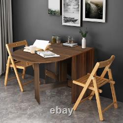 Table à manger pliante en bois 3-en-1 avec plateau rabattable, bureau d'écriture pour 4 à 6 personnes.