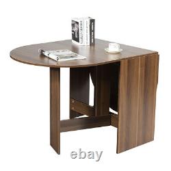 Table à manger pliante en bois 3-en-1 avec plateau rabattable, bureau d'écriture pour 4 à 6 personnes.