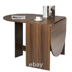 Table à manger pliante en bois 3-en-1 avec plateau rabattable, bureau d'écriture pour 4 à 6 personnes.