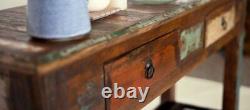 Table console en bois fait main au style vintage