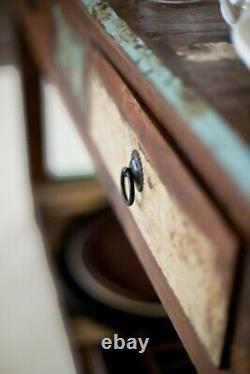 Table console en bois fait main au style vintage