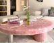Table De Café Ronde En Quartz Rose Mobilier En Cristal De Quartz Décoration Intérieure En Pierre Naturelle