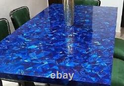 Table de cuisine et salle à manger en lapis-lazuli de 48x30 pour la décoration du couloir