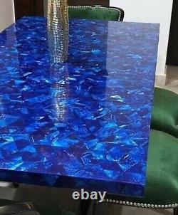 Table de cuisine et salle à manger en lapis-lazuli de 48x30 pour la décoration du couloir