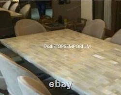 Table en pierre de sélénite / Salle à manger de cuisine en sélénite / Décoration sur mesure pour plateau de table à la maison