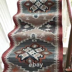 Tapis de couloir fait à la main en kilim long personnalisé en jute et laine géométrique