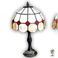 Tiffany Style Lampe Paire Art Déco