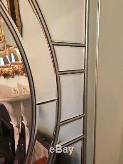 Très Grand Miroir Mural Vénitien De Style Art Déco D'une Qualité Exceptionnelle! Rrp 1200