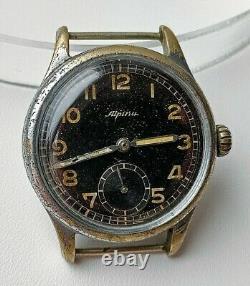 Ultra Rare 1940's Ww2 German Air Force-issue D Alpina 592 Montre Vintage Gents