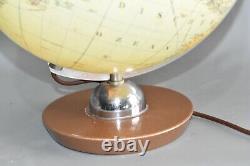 Vieux Jro Munich Globe De Verre Terre Globe Lumineux Globe Lampe Lumière Ø 34 CM / Y5
