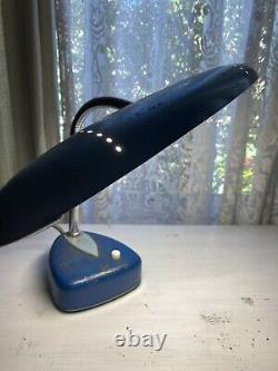 Vintage 60's Matsushita, Lampe De Stand Fluorescente Nationale, Fabriqué Au Japon Bleu Hg