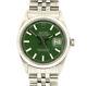 Vintage Rolex Oyster Perpetual Datejust 36mm Green Luminescent Dial Watch