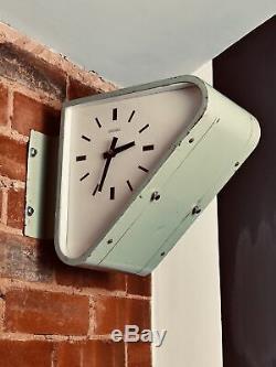 Vintage Seiko Double-sided Style Horloge Murale Art Déco Bateau