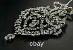 Vintage Style Antique Collier Pendentif Art Déco Pour Femme S925 6ct C-diamond 4inch
