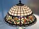 Vtg Stained Slag Glass Lamp Shade Arts & Crafts Mission Déco Tiffany Style 15