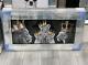 Xxl Roi Lion Et Reine Avec Couronne Liquid Art Wall Frame Chrome Look 82x42cm